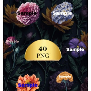 Floral clipart, clip art, watercolor digital downloads, roses, wild flowers, carnations
