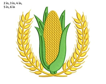Corn flower plant Embroidery Design – Floral wege Pattern (PES, DST, EXP)