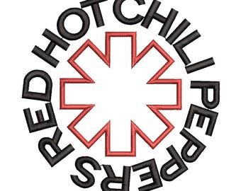 Red Hot Chili Peppers Embroidery Design - Rock Band Logo (PES, DST)