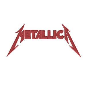 May include: Red Metallica logo with a stylized lightning bolt design.