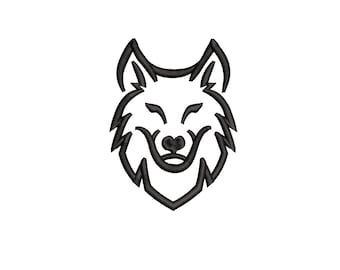 Wolf line art Embroidery design files- Animal design for Embroidery machine -emb. pes. dst. Embroidery files