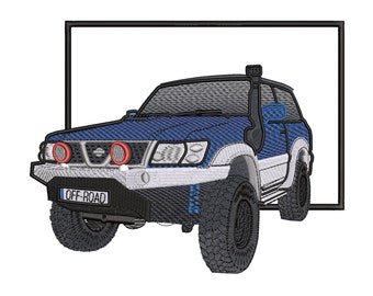 Nissan X-Trail Off-Road Car Embroidery Design (PES, DST, EMB)