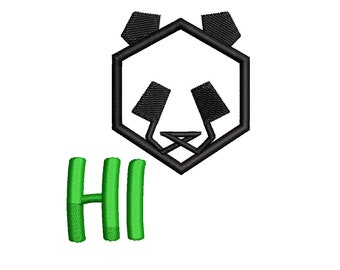 Panda Line-Art Embroidery Design – Machine embroidery files (pes, dst, exp, pcs, jef, emb)
