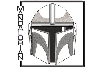 Mandalorian Embroidery Design – Star Wars, 5 inch (pes, dst, exp, pcs, jef, emb)