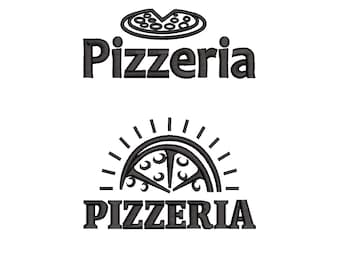 Pizzeria Logo Embroidery Design – Machine embroidery files (pes, dst, exp, pcs, jef, emb)