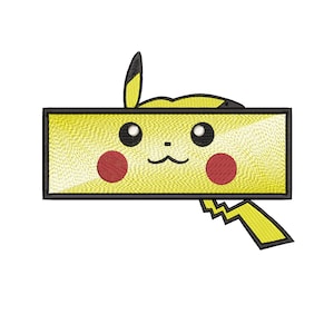 Pokemon Embroidery design files- Pikatchu design for Embroidery machine -emb. pes. dst. Embroidery files