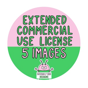 Squiggly Bug Extended Commercial Use License - 5 Clip Art Sets