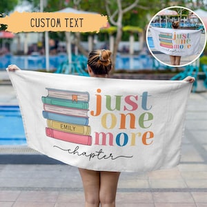 Personalized Beach Towel,Custom Book Lover Gift For Women,Book Club Gift,Bookish Gifts For Book Lover,Librarian Gift,Reader,Birthday Present