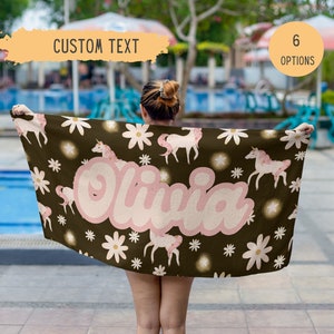 Personalized Unicorn Beach Towel,UnicornTowel,Rainbow Beach Towel,Custom Name Towel,Birthday Gift,Custom Beach Towel,Unicorn Beach Towel