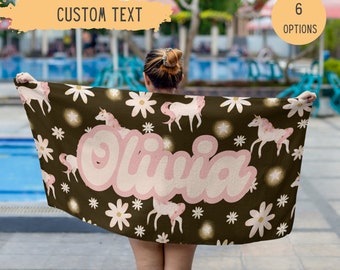 Personalized Unicorn Beach Towel,UnicornTowel,Rainbow Beach Towel,Custom Name Towel,Birthday Gift,Custom Beach Towel,Unicorn Beach Towel