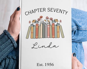 Personalized Chapter 70 Journal,Custom Name Notebook,Milestone Keepsake 7-th Birthday Gifts For Mom,Gift For Women,Birthday Guestbook