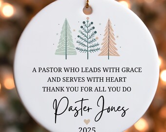 Personalisierte Pastor und Frau Wertschätzung Ornament, Sonntagsschule Lehrer Geschenk, religiöse Bibel Studium Kirche Gruppe Geschenk, christlichen Lehrer