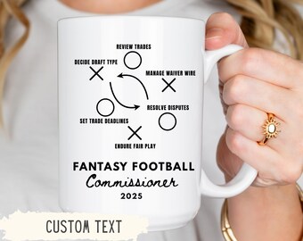 Personalized Fantasy Football Mug Custom Fantasy Football Commissioner Cup Fantasy Football Gifts Fantasy Football Trophy