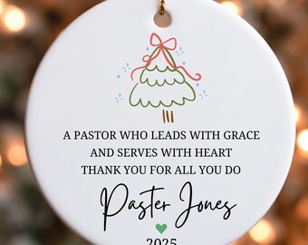 Personalisierte Pastor und Frau Wertschätzung Ornament, Sonntagsschule Lehrer Geschenk, religiöse Bibel Studium Kirche Gruppe Geschenk, christlichen Lehrer