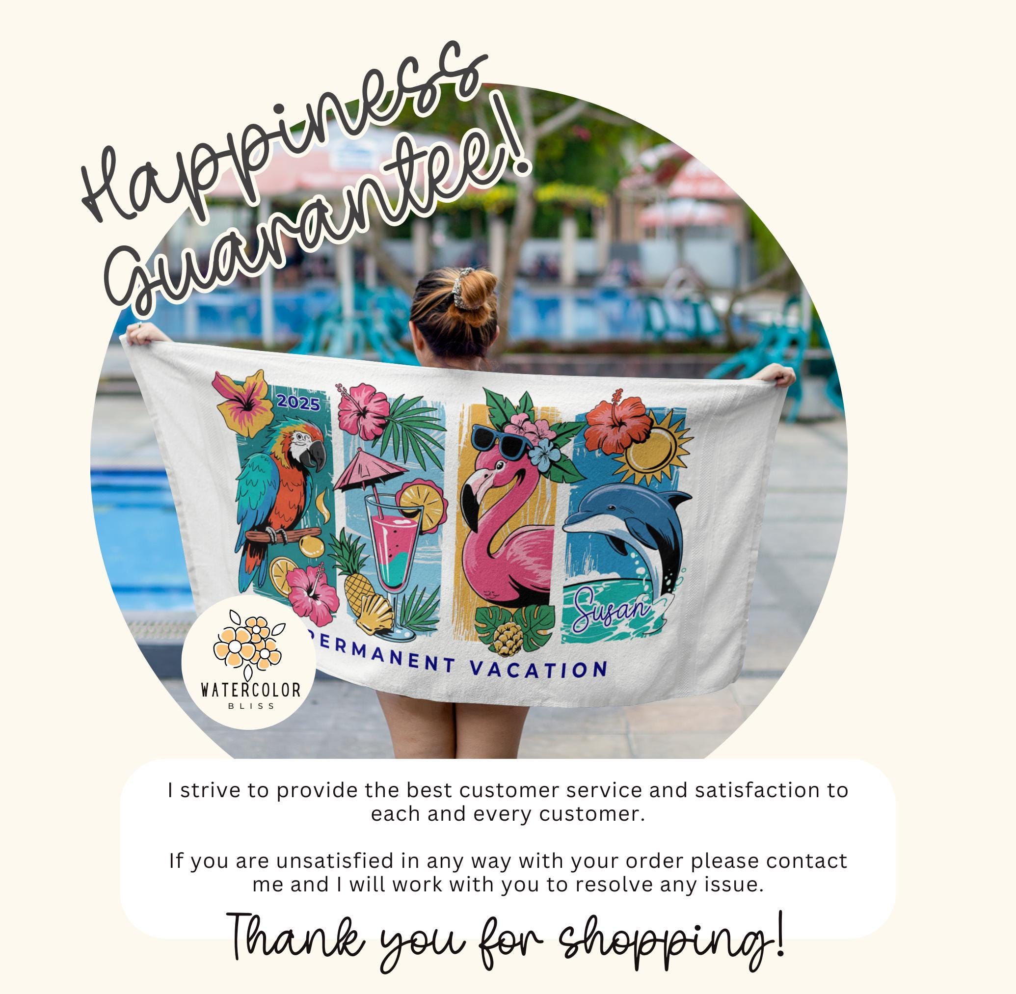 Retirement Beach Towel Personalized Permanent Vacation Retirement Beach  Towel For Woman, image size:2070x2025