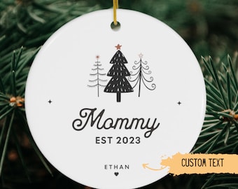 Adorno personalizado de mamá, adorno de Navidad personalizado, recuerdo de Navidad de mamá, regalo personalizado para mamá, adorno de madre, regalo de nueva mamá, nueva mamá