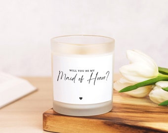 Will You Be My Maid Of Honor Candle,Maid Of Honor Proposal Candle,Be My Maid Of Honor,Asking Maid Of Honor Gift,Bridal Party Candles