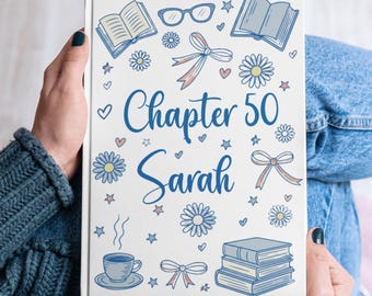 Personalized 50th Birthday Journal, Custom Chapter 50 Name Notebook, Turning Fifty Milestone Gift for Her, Mom, Sister, or Best Friend