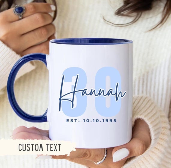 Personalized 30th Birthday Mug,milestone Gift,custom Name & Date,thirtieth  Coffee Cup,turning 30,teacup,party Favor Ideas,born In,vintage - Etsy