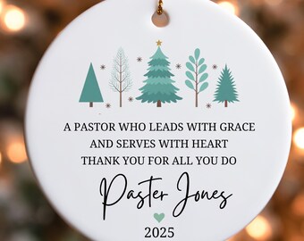 Personalisierte Pastor und Frau Wertschätzung Ornament, Sonntagsschule Lehrer Geschenk, religiöse Bibel Studium Kirche Gruppe Geschenk, christlichen Lehrer