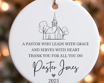 Personalisierte Pastor und Frau Wertschätzung Ornament, Sonntagsschule Lehrer Geschenk, religiöse Bibel Studium Kirche Gruppe Geschenk, christlichen Lehrer