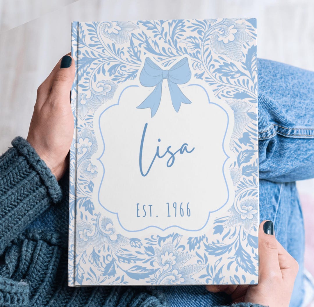 Chapter 60 Journal Personalized Chinoiserie Toile Chapter 60 Journal,custom Name Notebook ...