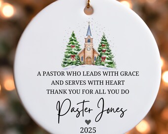 Personalisierte Pastor und Frau Wertschätzung Ornament, Sonntagsschule Lehrer Geschenk, religiöse Bibel Studium Kirche Gruppe Geschenk, christlichen Lehrer