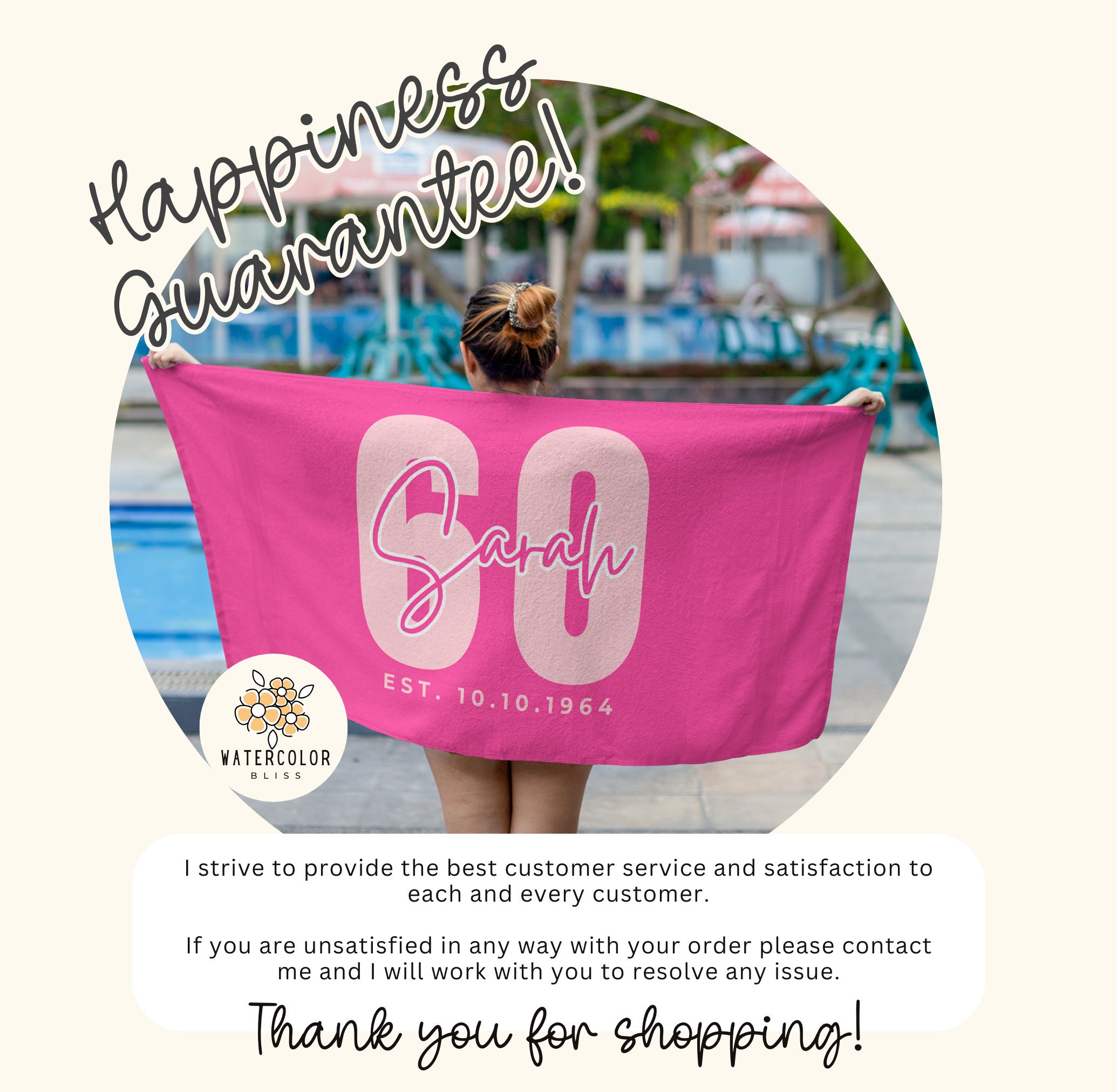 Serviette De Plage 60 Ans - 160x80 Cm - Microfibre Douce - Carte D'anniversaire Incluse - Cadeau Humoristique