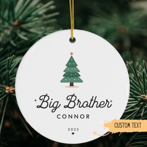Promoted To Big Brother Ornament,Big Brother Christmas Ornament,Big Brother Present,New Baby Reveal,Big Brother Gift,Big Sister Ornament