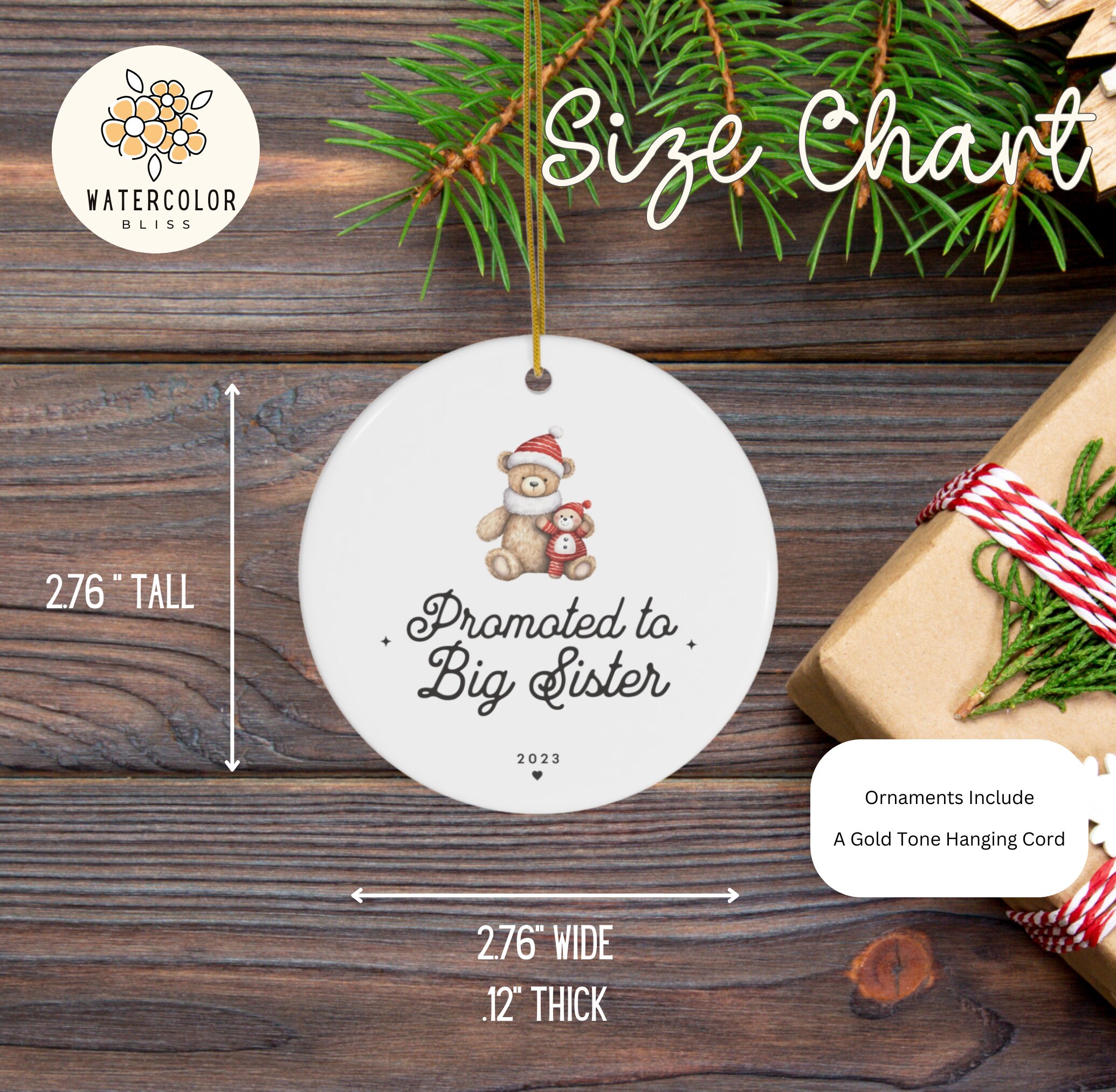 Promoted to Big Sister Ornament,big Sister Christmas Ornament,big