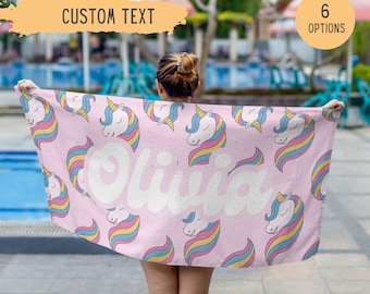 Personalized Unicorn Beach Towel,UnicornTowel,Rainbow Beach Towel,Custom Name Towel,Birthday Gift,Custom Beach Towel,Unicorn Beach Towel