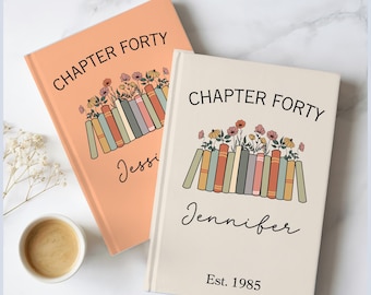 Personalisiertes Kapitel 40 Journal, Benutzerdefiniertes Name Notizbuch, Beste Geschenke für jemanden, der 40, 40. Geburtstagsgeschenk, Geburtstags-Gästebuch dreht