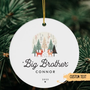 Promoted To Big Brother Ornament,Big Brother Christmas Ornament,Big Brother Present,New Baby Reveal,Big Brother Gift,Big Sister Ornament