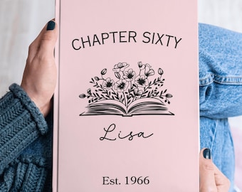 Personalized Chapter 60 Journal,Custom Name Notebook,Milestone Keepsake 60th Birthday Gifts For Women,Gift For Sister,Birthday Guestbook