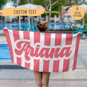 Personalized Beach Towel With Name - Custom 30"x60" Microfiber Towel For Pool, Beach, Gift - View #13