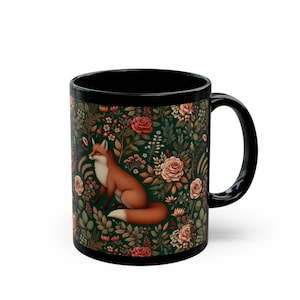 Fox Cottagecore Coffee Mug, Fox Mug, Gift for Animal Lovers, Boho Mug, Housewarming Gift, Unique Drinkware