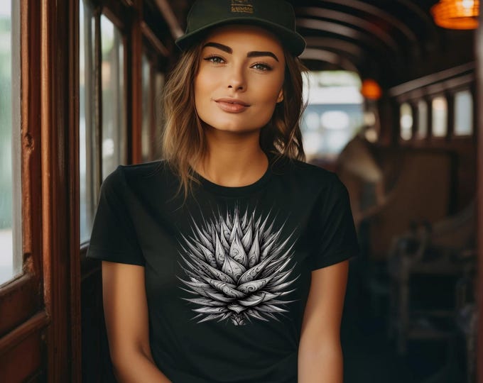 Gothic Flora Art Tshirt, Unisex Softstyle T-Shirt, Casual Wear, Gift for Her, Gifts for Him, Unique, Statement Shirt