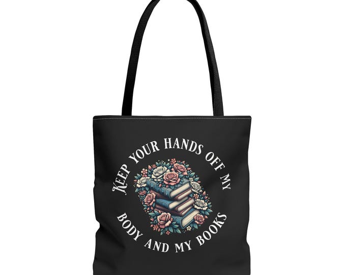 Tote Bag (AOP), Feminist Tote Bag, Book Lover Gift, Reproductive Rights Bag, Protest Tote, Literary