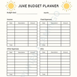 Simple Budget Planner: Fun 12 Month Budget Planning Pages