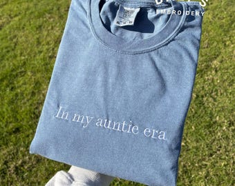 Personalisiertes Comfort Colors T-Shirt, Individuell bestickte T-Shirts, Besticktes Comfort Colors T-Shirt, Benutzerdefinierte Stickerei, Muttertagsgeschenk