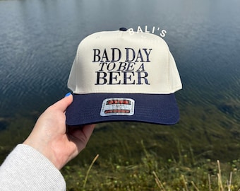 Bad Day To Be a Beer Bestickte Trucker-Mütze, Baseballmütze, Sommermütze, lustige trendige Trucker-Hysteresenmütze am 4. Juli
