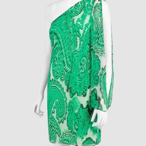 milly of new york silk dress MILLY of New York USA Made Geometric Print Silk Half Sleeve Dress Lined Sz  6 EUC