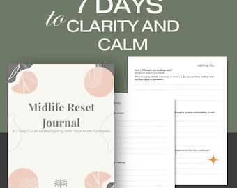 2018 Journal für Frauen | 7-Tage Journal + Vision Mart + Loslassen Arbeitsblätter | Selbstfürsorge PDF zum Ausdrucken