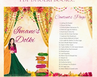 DIGITAL DOWNLOAD - Modern Dholki Book, Mayoun Book,, Desi Song Book, Dholki Songs lyrics book, Mehndi Song Book, Dholki songs