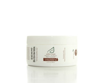 Mascarilla capilar acondicionadora profunda AMDI CARE para cabello dañado, fórmula 100 % natural con aroma a coco, fresa y mango. Hidratación intensa