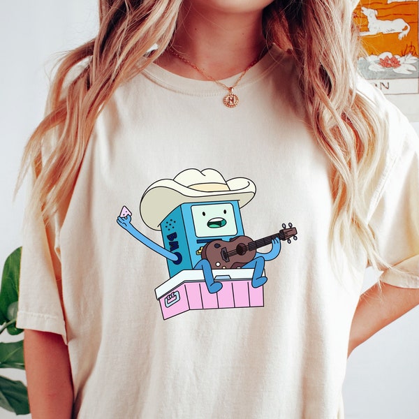 Cowboy BMO Shirt, YeeHaw Shirt, Cute Cartoon Cowboy Shirt, Adventure Time Shirt, Cute  Cartoon Shirt, Adorable Tee, Cartoon Gifts