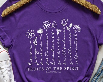 Fruits Of The Spirits Galatians Shirt, Religious Tee, Faith Sweatshirt, Christian Clothing, Church Shirt, Bible Verse Shirt, Christian Gift