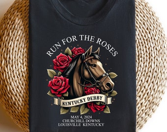 Kentucky Derby 150th Anniversary Shirt, Kentucky Derby Horse Racing Shirt, Run For The Roses, 2024 Derby Shirt, Derby Vibes Derby Time Shirt