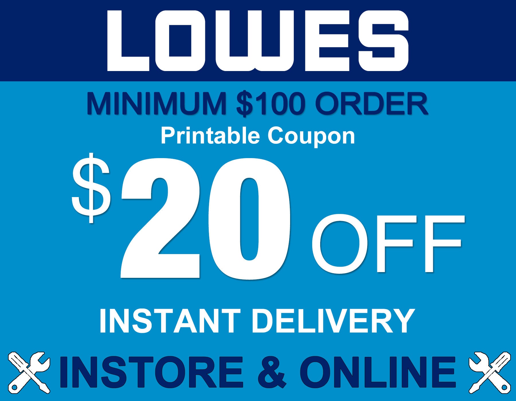 LOWES 20 off 100 INSTORE / ONLINE Printable Coupon Expires Etsy