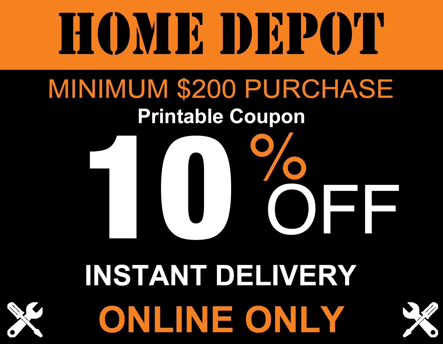 Home Depot 10 off ONLINE ONLY Printable Coupon Exp 11 15 2023 Etsy
